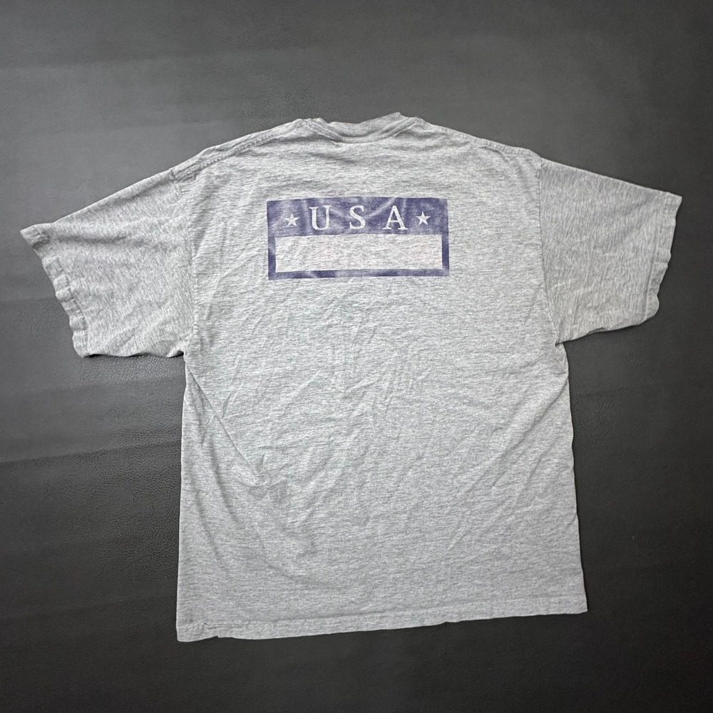 Vintage Davis Cup T Shirt Mens Large Gray LEE Team USA Tennis 1990s Retro Cotton